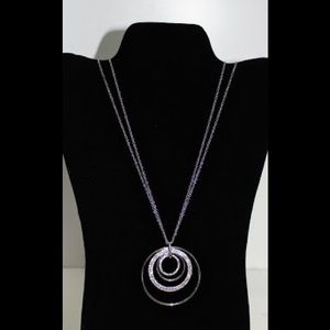 Long Circle Necklace (silver)